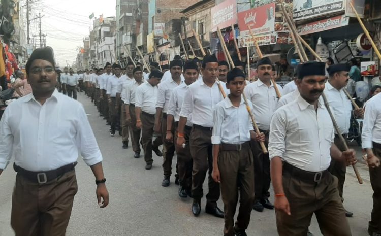  सोनभद्र-: भारतीय नव वर्ष पर हुआ संघ का जोरदार पथ संचलन